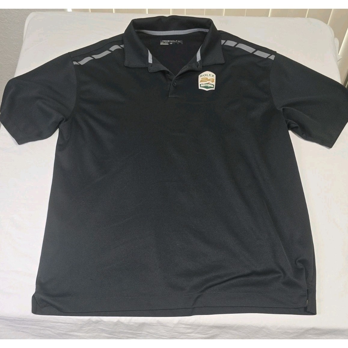 Nike Golf Mens Xl Polo Shirt Rolex 24 Daytona DriFit Black